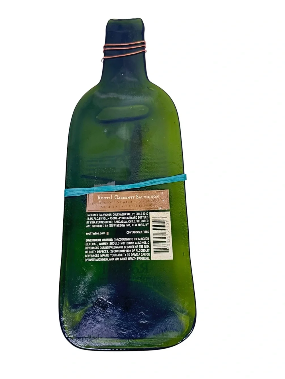 Recycled Glass Bottle Cheese Board with Spreader Green